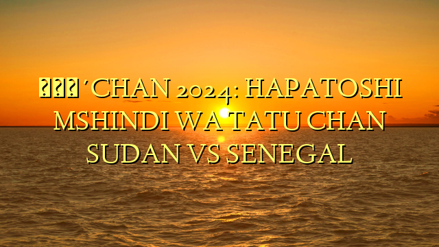 🔴CHAN 2024: HAPATOSHI MSHINDI WA TATU CHAN SUDAN VS SENEGAL