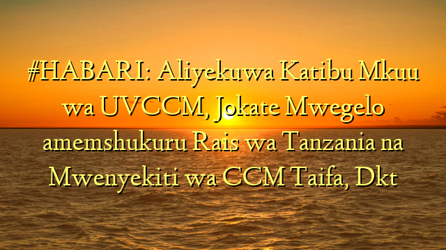#HABARI: Aliyekuwa Katibu Mkuu wa UVCCM, Jokate Mwegelo amemshukuru Rais wa Tanzania na Mwenyekiti wa CCM Taifa, Dkt