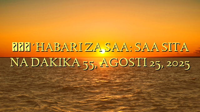 🔴HABARI ZA SAA: SAA SITA NA DAKIKA 55, AGOSTI 25, 2025