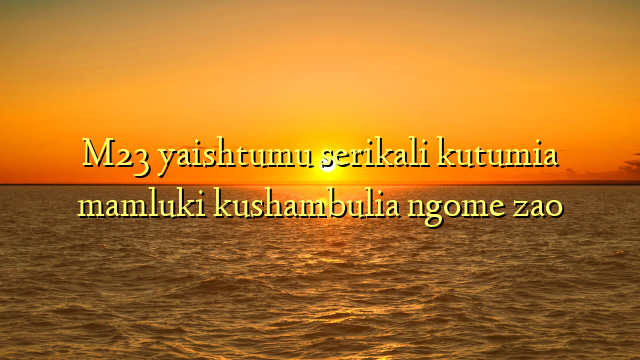 M23 yaishtumu serikali kutumia mamluki kushambulia ngome zao