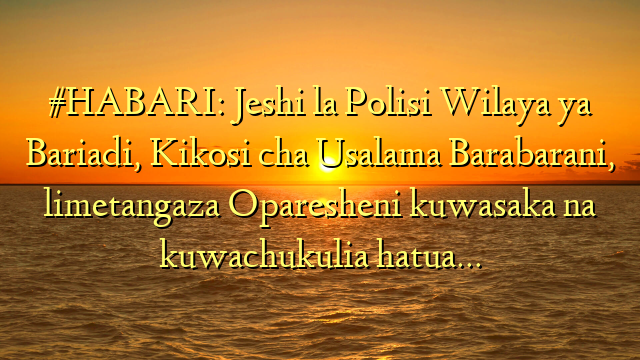 #HABARI: Jeshi la Polisi Wilaya ya Bariadi, Kikosi cha Usalama Barabarani, limetangaza Oparesheni kuwasaka na kuwachukulia hatua…