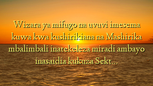 Wizara ya mifugo na uvuvi imesema kuwa kwa kushirikiana na Mashirika mbalimbali inatekeleza  miradi ambayo inasaidia kukuza Sekt…