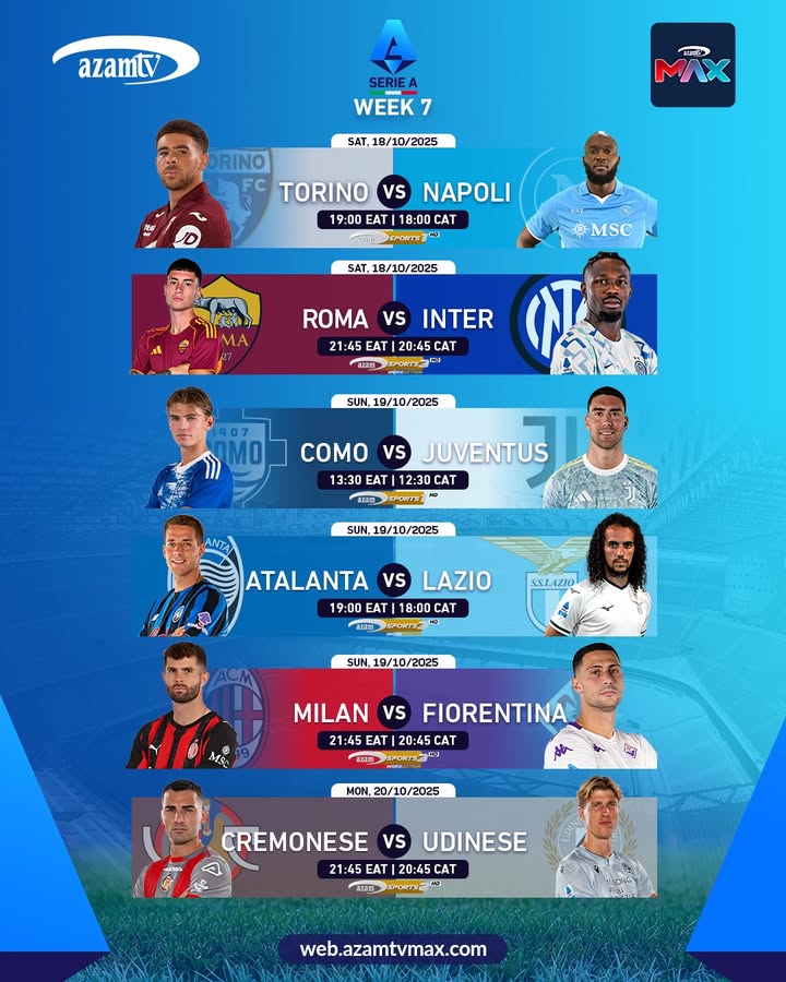 Baada yta kalenda FIFA, Serie A inarejea wikiendi hii kwa michezo hii kupigwa