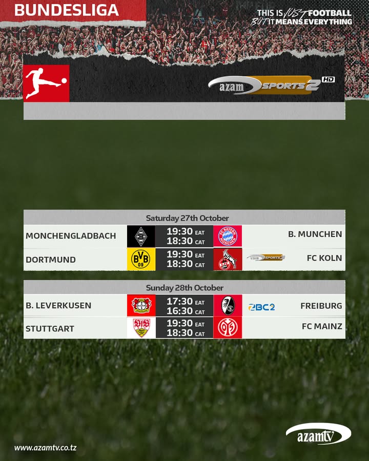 Bundesliga leo Jumamosi