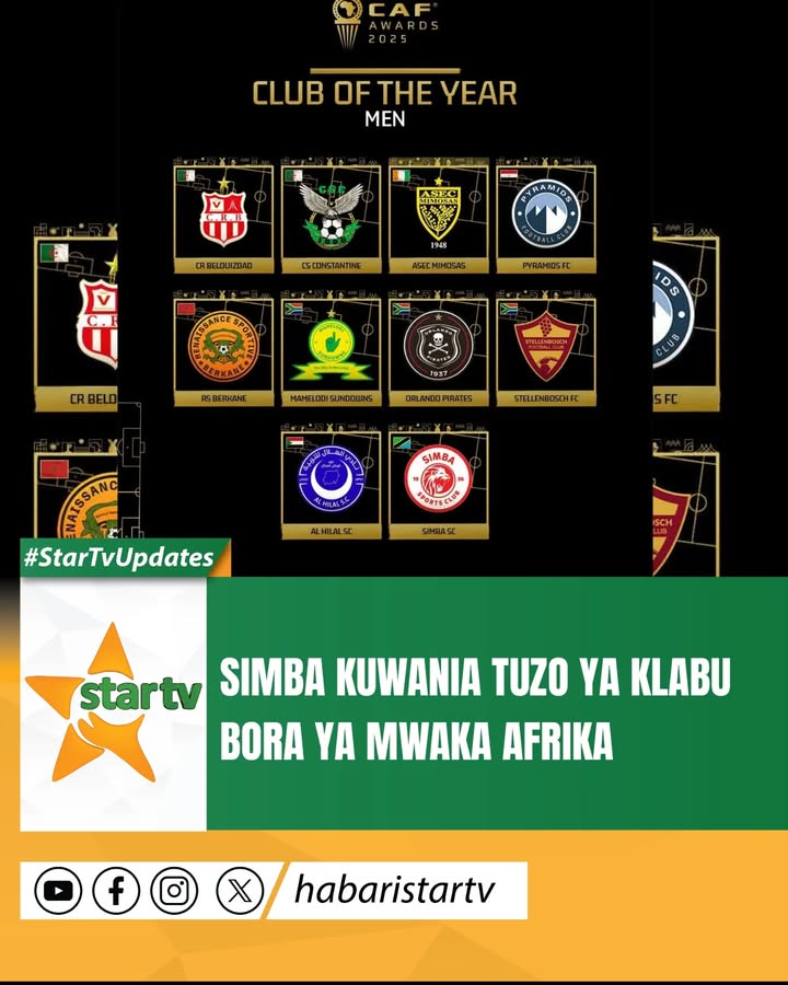 Klabu ya Simba imefanikiwa kuwa miongoni mwa klabu 10 Barani Afrika zilizopo katika kinyanganyiro cha kuwania Tuzo ya Klabu Bora...