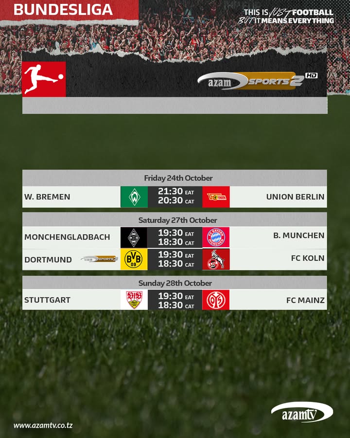 Mechi za wikiendi hii katika Bundesliga
