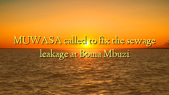 MUWASA called to fix the sewage leakage at Boma Mbuzi