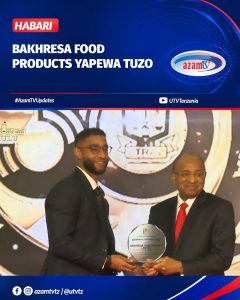 Kampuni ya Said Salim Bakhresa Food Products imepewa Tuzo ya kutambuliwa miongoni mwa kampuni zinazotekeleza wajibu wa ulipaji k…